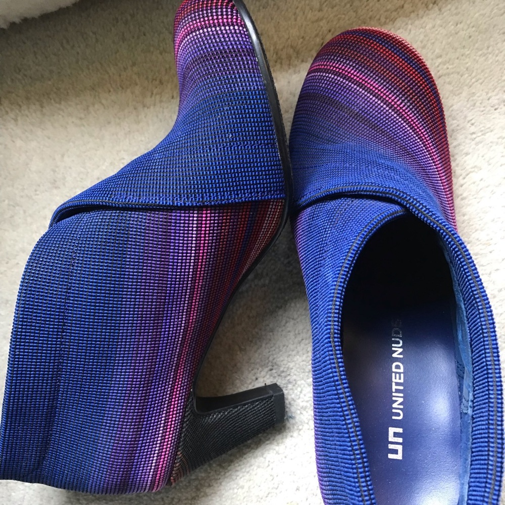 United Nude Multi Color Booties Rare! Sz 37